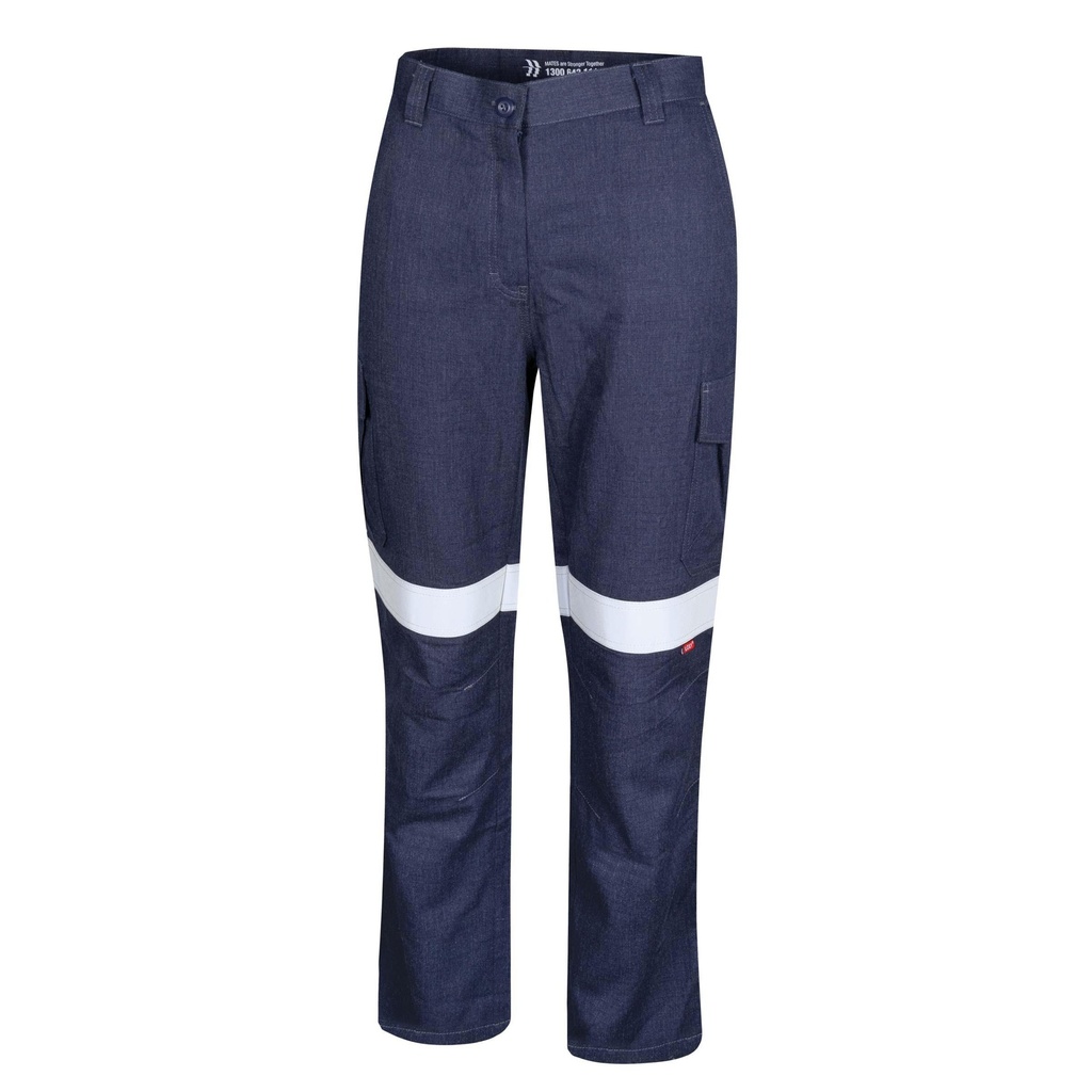 BWW1560T-NAV Womens Regular Weight PPE 2 FR Cargo Pants with LOXY™ FR Reflective Tape 8.6 Cal