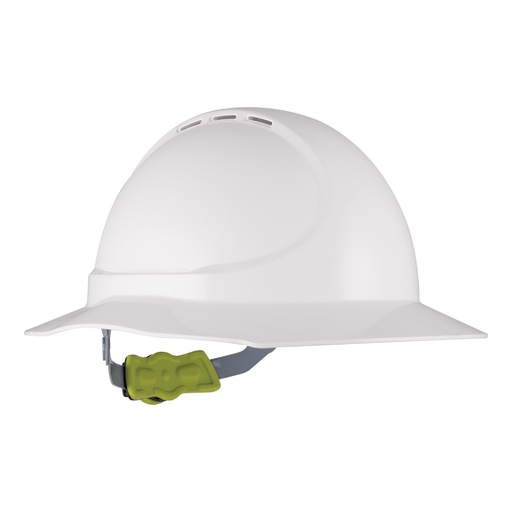 HPFPRGT12.WHI Force360 GT11 Type 1 ABS Non-Vented Broad Brim Hard Hat with Ratchet Harness White
