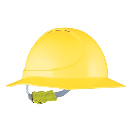 HPFPRGT11.YEL Force360 GT11 Type 1 ABS Vented Broad Brim Hard Hat with Ratchet Harness Yellow