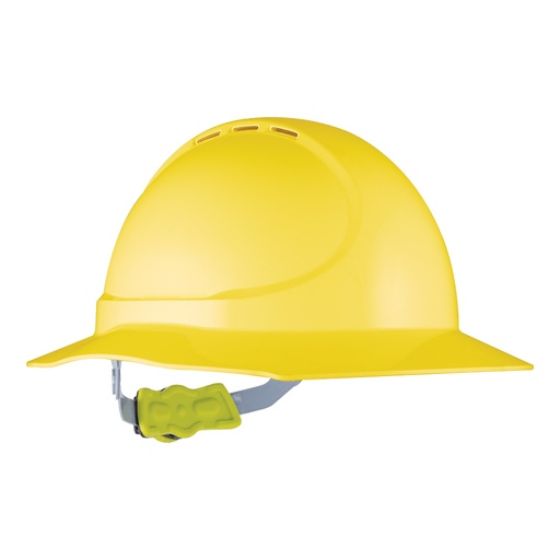 HPFPRGT11.FLY Force360 GT11 Type 1 ABS Vented Broad Brim Hard Hat with Ratchet Harness Fluoro Yellow